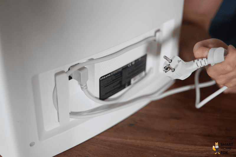 Крупный план системы управления кабелями Dreame L20 Ultra.